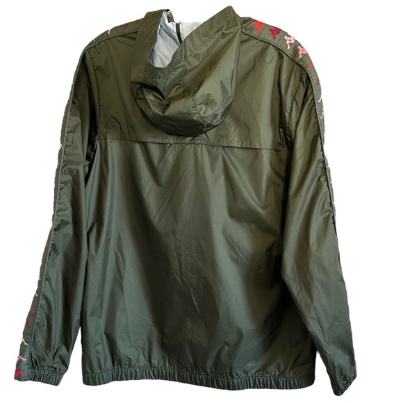 Kappa Mens Hooded Banda Dawson Windbreaker Jacket Green Pink Sz Medium - Picture 7 of 16